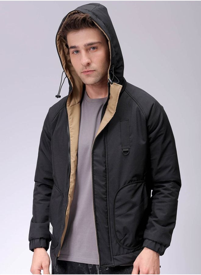 The Indian Garage Co Men Slim Fit Solid Puffer Jackets  - Image 5