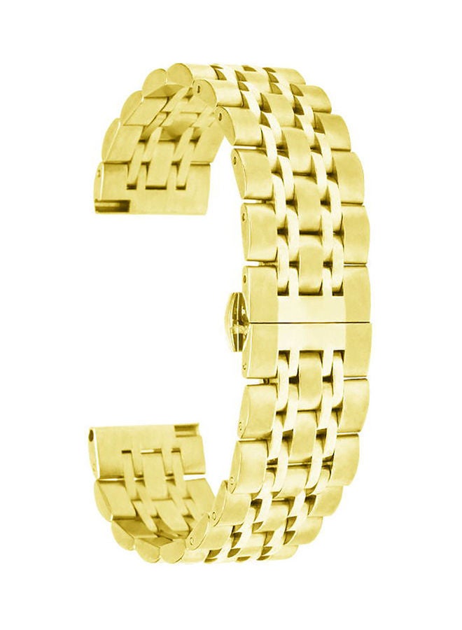 NIBEMINENT Replacement Stainless Steel Band For Smartwatch Gold - Image 1