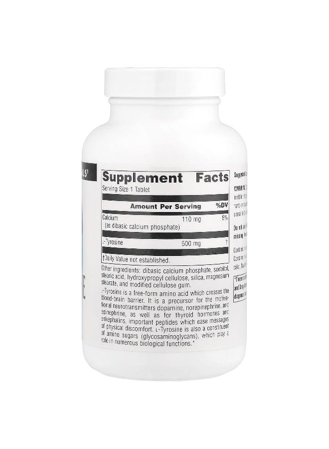 Source Naturals Source Naturals, L-Tyrosine, 500 mg, 100 Tablets  - Image 2