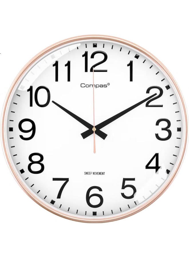 Compas (Compas) Wall Clock Living Room Silent Simple Quartz Clock Wall Hanging New Clock 3588A Flash Gold 35Cm - Image 3