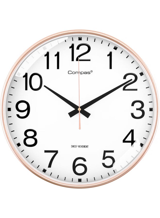 Compas Wall Clock Living Room Silent Simple Quartz Clock Wall Hanging New Clock 3588a Flash Gold 35cm - Image 2