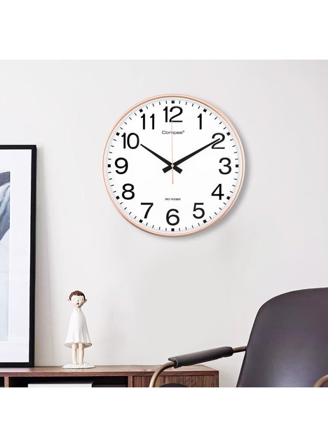 Compas Wall Clock Living Room Silent Simple Quartz Clock Wall Hanging New Clock 3588a Flash Gold 35cm - Image 3
