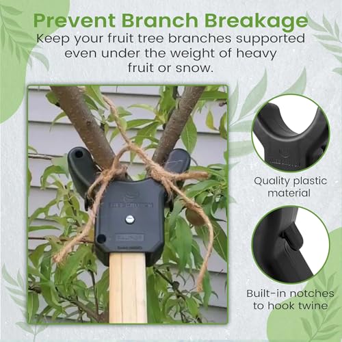Kalinar Tree Crutches (2-Pack) - Durable Support for Fruit Tree Branches - Prevents Breakage from Heavy Fruit or Snow - Fits 2x2 Lumber, T-Bar, Stakes & More - Pole Not Included - Image 5