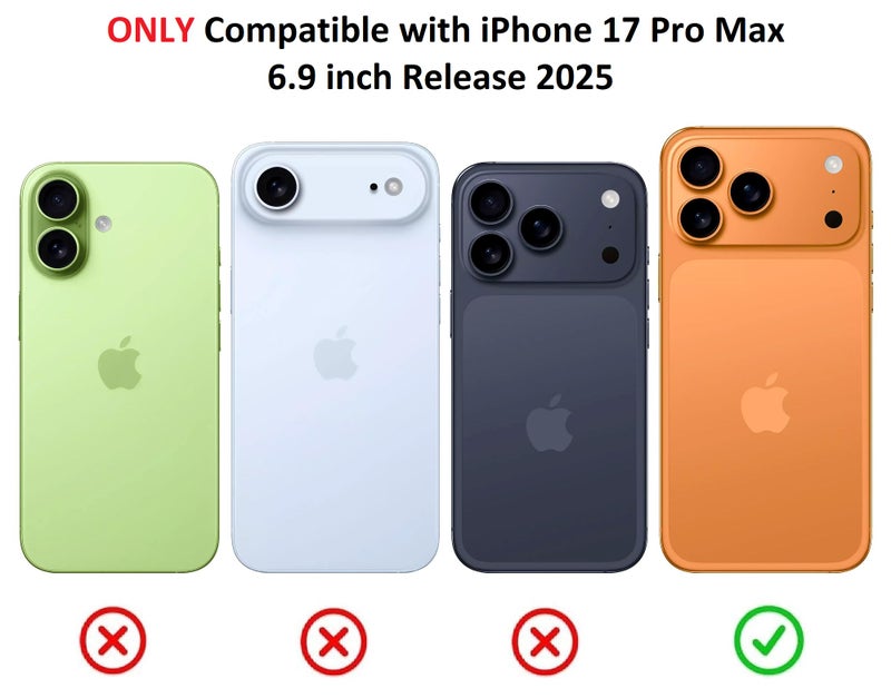 Midkart Case Compatible with iPhone 17 Pro Max 6.9 inch Release 2025 Glass Matte Cover Protective with Camera Protection, Orange - Image 2