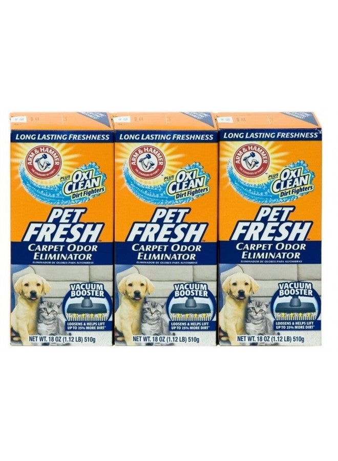 Arm & Hammer Pet Fresh Carpet Odor Eliminator Plus Oxi Clean Dirt Fighters (Pack of 3), 48.9 Ounce - Image 2