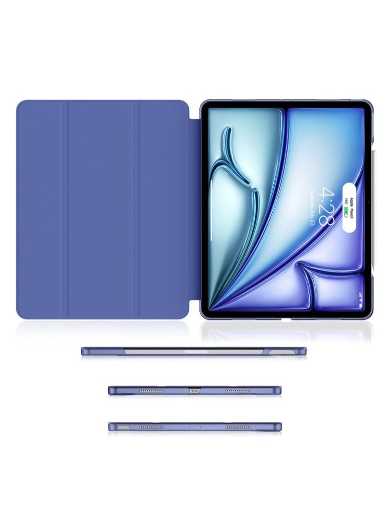 VR Creative Case for iPad Air 13 Inch (M3/M2) 2025/2024, iPad Pro 12.9 2022 2021(6th 5th Generation) - [Slim Trifold Stand + Auto Wake/Sleep],Protective Hard PC Back Cover (Blue) - Image 3