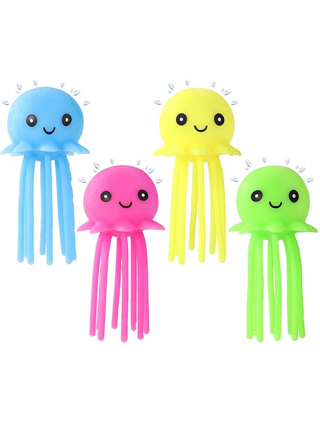 4pcs Octopus Water Balls,Multicolored Octopus Floating Pool Toys for Kids,Summer Bath Swimming Toys,Soft Sensory Octopus Bath Splash Toys for Swimming Pool, Beach, Party Favors - Image 1