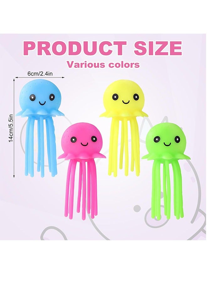4pcs Octopus Water Balls,Multicolored Octopus Floating Pool Toys for Kids,Summer Bath Swimming Toys,Soft Sensory Octopus Bath Splash Toys for Swimming Pool, Beach, Party Favors - Image 3