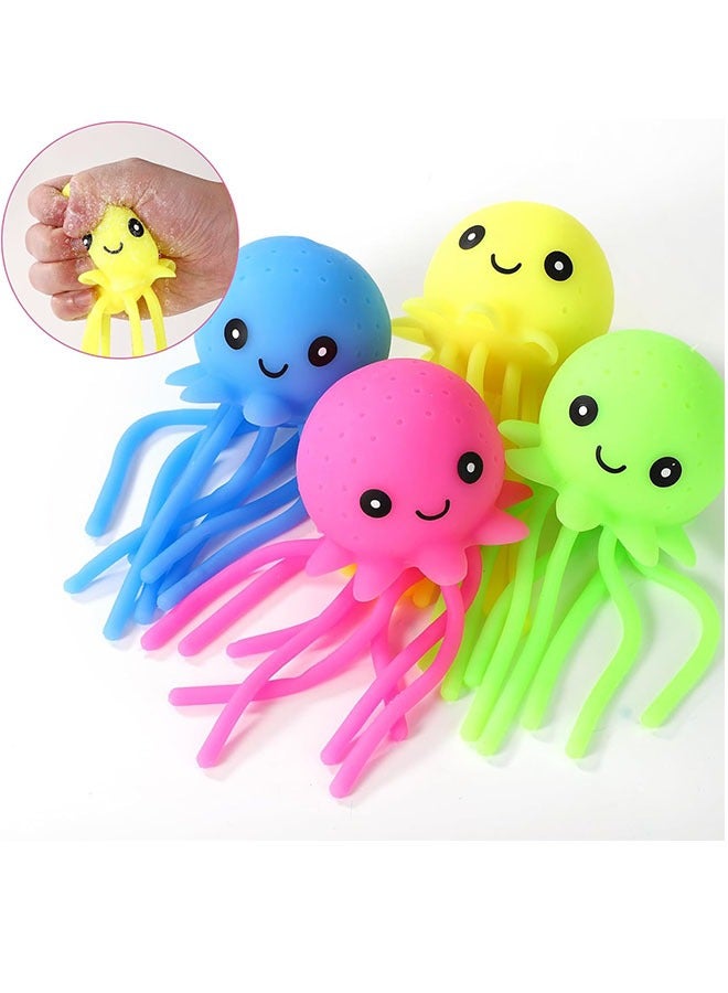 4pcs Octopus Water Balls,Multicolored Octopus Floating Pool Toys for Kids,Summer Bath Swimming Toys,Soft Sensory Octopus Bath Splash Toys for Swimming Pool, Beach, Party Favors - Image 5
