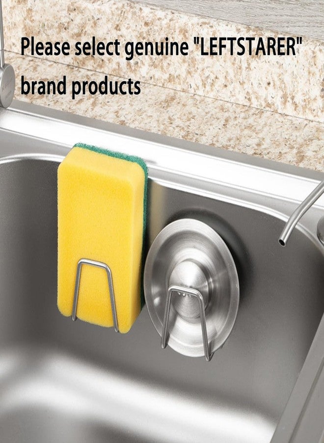 LEFTSTARER 4 Pack Sink Sponge Holder for Kitchen Sink Premium SUS304 Stainless Steel Rustproof Waterproof Quick Drying Small Strong Adhesive Sponge Holder (4) - Image 5