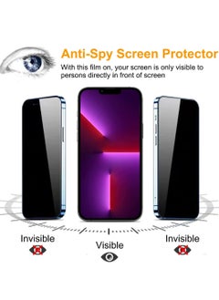 DIGI CORE iPhone 13 Privacy Screen Protector 6.1 Inch Anti Spy Privacy Tempered Glass For Apple iPhone 13 Pro 6.1 Inch Tempered Privacy Glass Screen Protector iPhone 13/iPhone 13 Pro 6.1 Inch  - Image 3