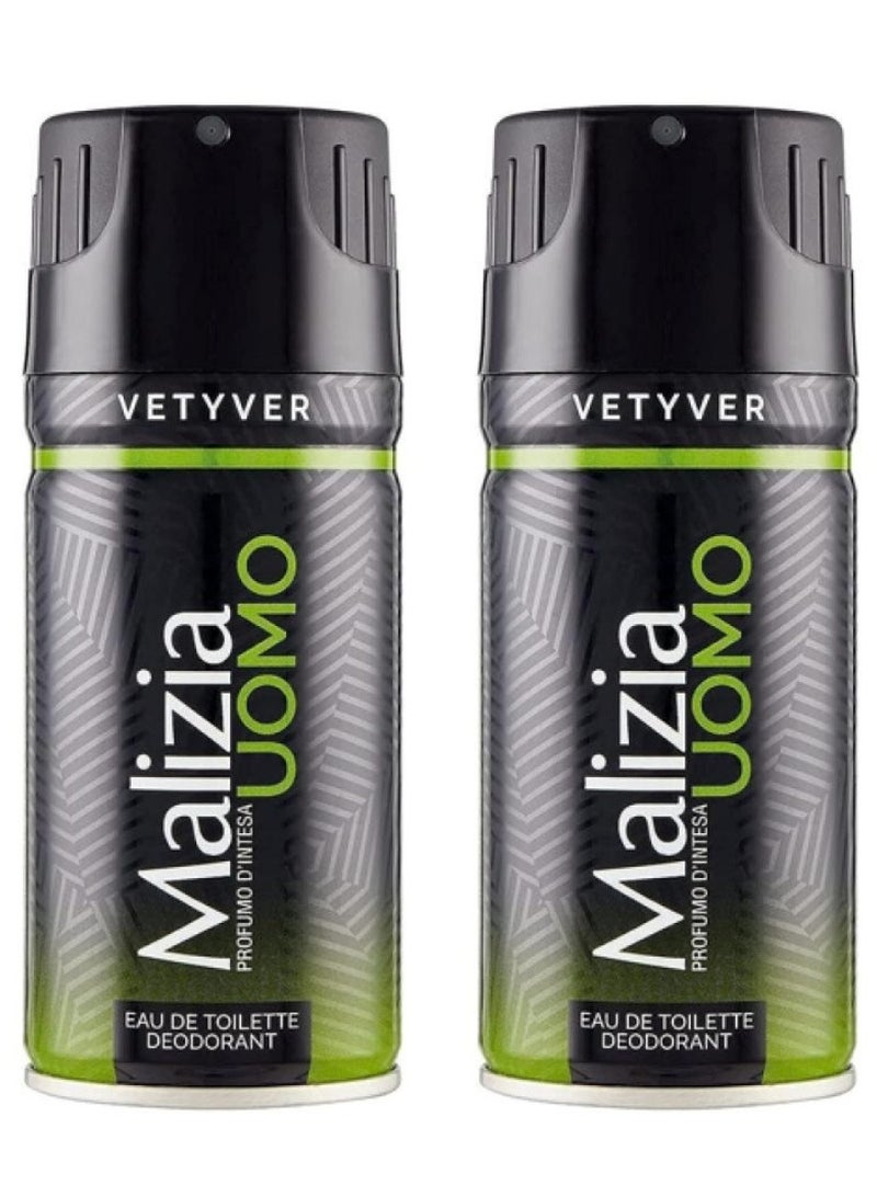 ماليزيا قطعتين من مزيل عرق أومو فيتيفر أو دي تواليت  للرجال 150x2 مل - Image 1