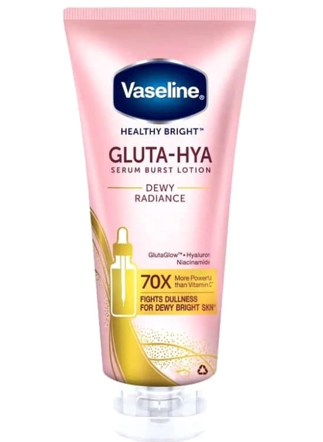Vaseline Essential Even Tone Gluta-Hya Serum Burst Lotion Smooth Radiance -70X More Powerful Than Vitamin C for Bright & Glowing Skin 200ml