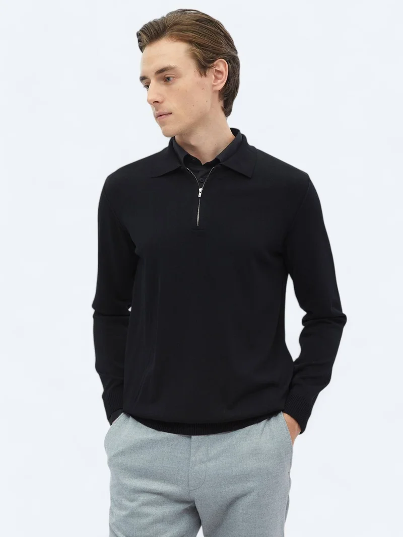 Kip Black Knitwear Sweatshirt