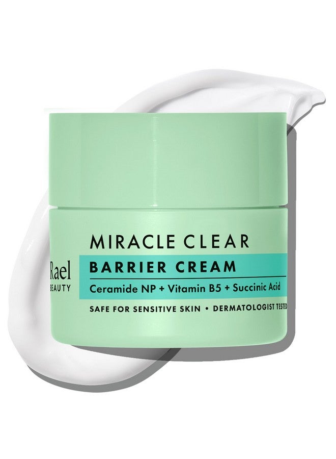 رائيل مرطب الوجه رايل، كريم ميراكل كلير باريرينغ - كريم مرطب للوجه للبشرة الدهنية والمعرضة لحب الشباب، للعناية بالبشرة الكورية، خفيف الوزن، حمض السكسينيك، فيتامين ب5 المرطب، نباتي، خالٍ من القسوة (1.8 أونصة) - Image 1
