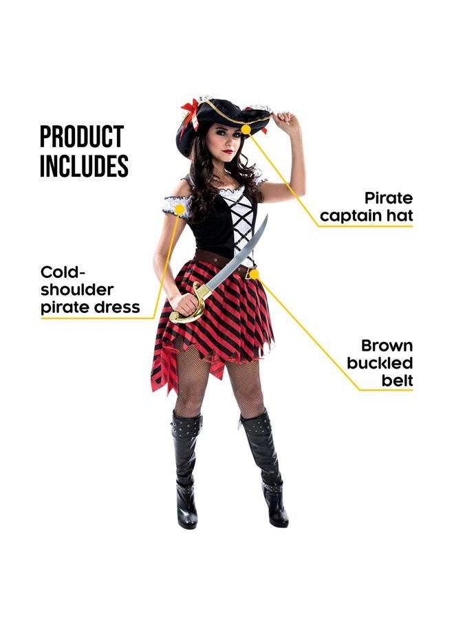 MORPH Women's Pirate Costume, Pirate Halloween Costume, Pirate Evening Outfit, XL - Image 2