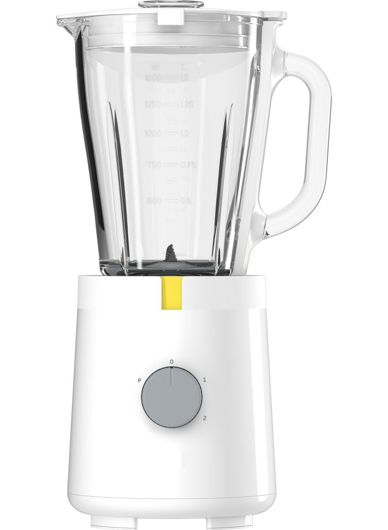 بيكو Counter-Top Blender, Glass Bowl, White, 600 Watts, 1.5 Liters,TBN 62608 W 1.5 L 600 W TBN 62608 W White - Image 1