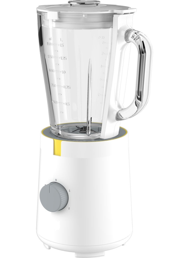 بيكو Counter-Top Blender, Glass Bowl, White, 600 Watts, 1.5 Liters,TBN 62608 W 1.5 L 600 W TBN 62608 W White - Image 2
