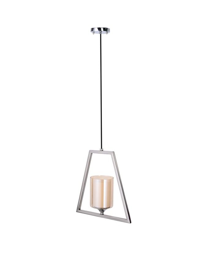 El Rawda Lighting Loli Stainless Ceiling Lamp | modern decorative LED E27 pendant light ceiling lamp hanging | suitable for any room | | Color: Chrome | Size: 70x35 cm - Image 1