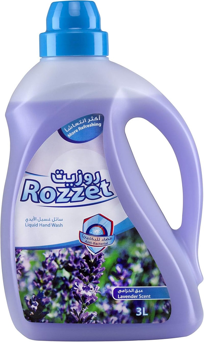 Rozzet Liquid Handwash Lavender, 3 Liter