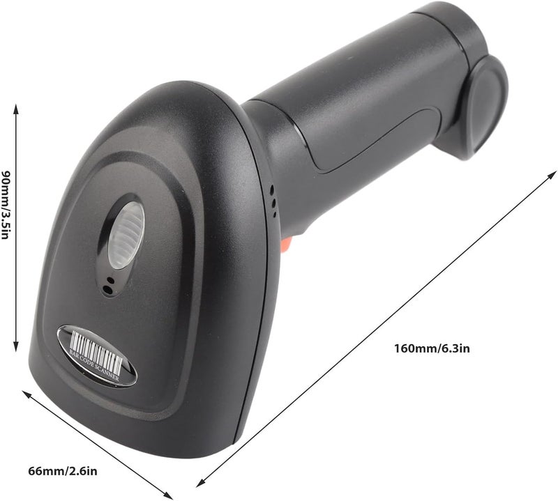 with 2.4G Wireless and Bluetooth Connectivity - 1D 2D Barcode Scanner, CMOS Imaging Scanning Head and 2000mAh Rechargeable Battery for Warehouse and Supermarket Inventory - Image 4