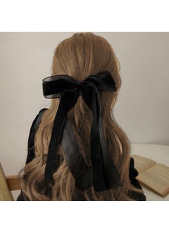 Hair Bow Clip  Velvet Black Hair Bow 1pc Hair Securing Decorative for Women
