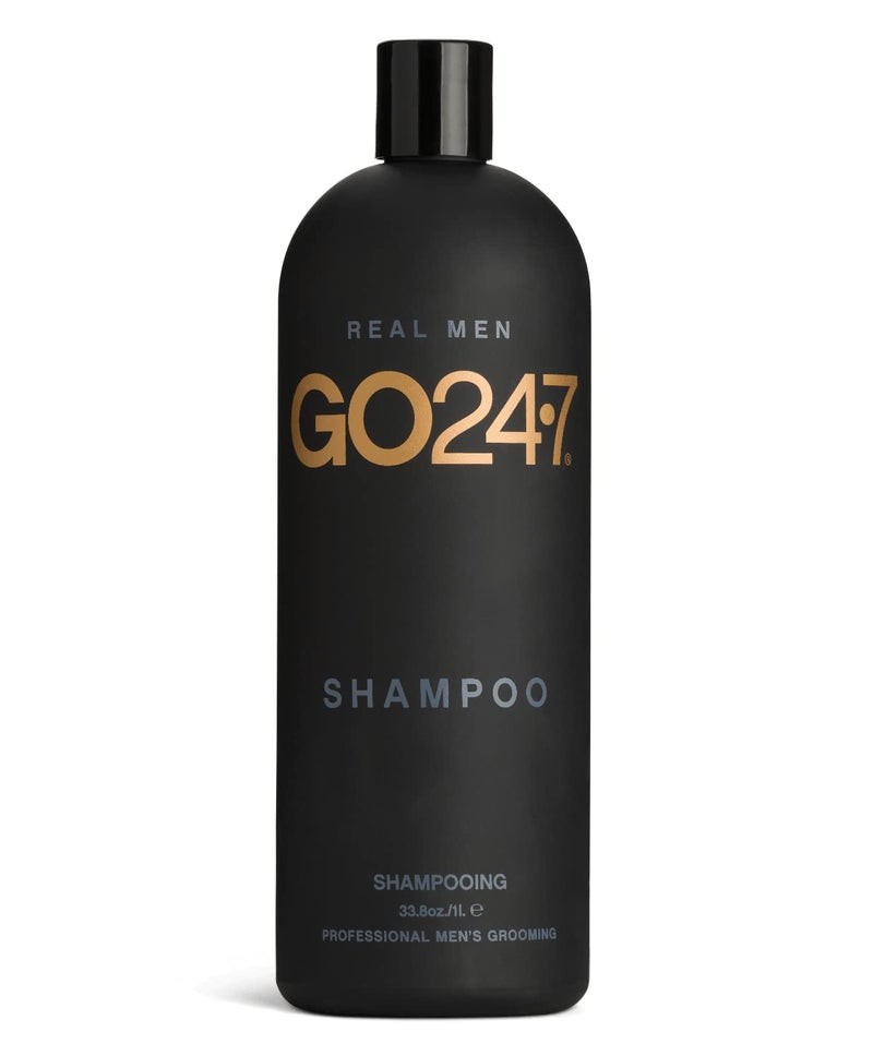 GO247 Daily Shampoo Gentle Daily Cleanser for Men Hydrates Strengthens Revitalizes Hair Infused with B5 Soy Proteins Light Citrus Herbal Scent 33 Fl Oz