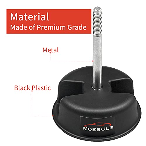 MOEBULB Hardtop Top Hard Panel Mounting Screw Knob 2pcs Compatible with Jeep Wrangler JK 2dr and Unlimited 4dr 2007-2019（Black） - Image 2