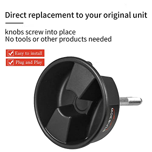 MOEBULB Hardtop Top Hard Panel Mounting Screw Knob 2pcs Compatible with Jeep Wrangler JK 2dr and Unlimited 4dr 2007-2019（Black） - Image 3