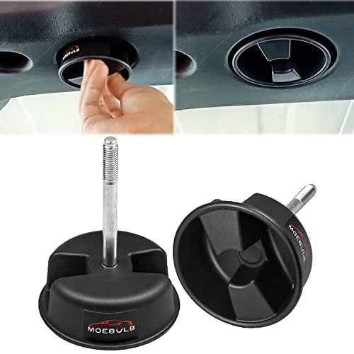 MOEBULB Hardtop Top Hard Panel Mounting Screw Knob 2pcs Compatible with Jeep Wrangler JK 2dr and Unlimited 4dr 2007-2019（Black） - Image 1