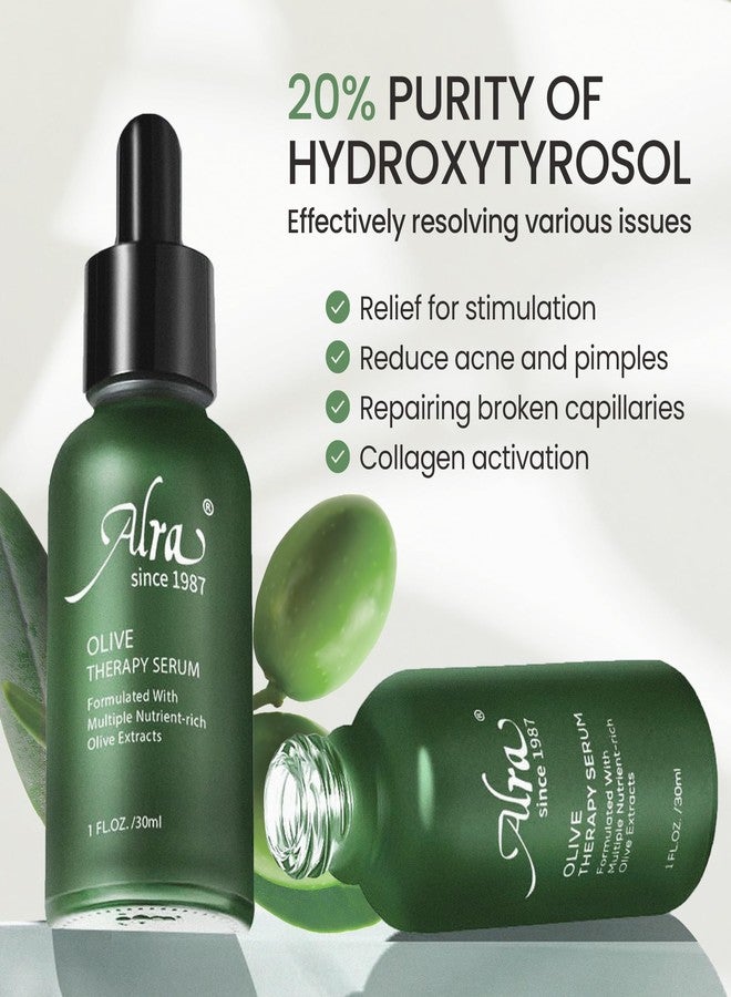 Alra Olive Therapy Serum for Face, Face Serum with 22% Olive Extracts, Reduces Redness & Acne, Rapidly Clear Breakout for Teens Adults, fit Oily & Acne-Prone Skin, 1 fl oz/30ml - Image 2