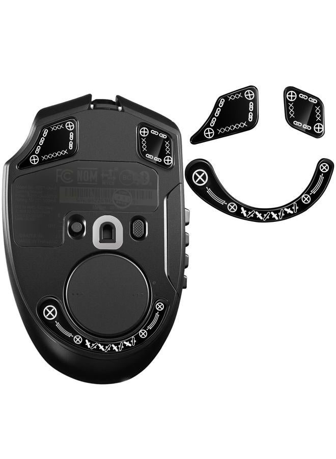 immoenuc Glass Mouse Skates for Razer Naga V2 Pro Wireless Gaming Mouse Feet Pads Smooth Durable Game Mice Accessories Slimmer Toughened Glass Fabrication (Printing Pattern) - Image 1