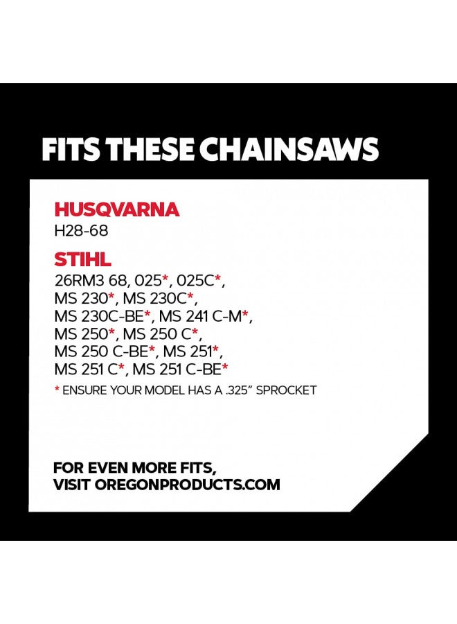 Oregon Oregon L68 ControlCut Chainsaw Chain for 18-Inch Bar, 68 Drive Links, .325" Pitch, .063" Gauge, Fits Several Stihl Models (22BPX068G),Grey  - Image 3