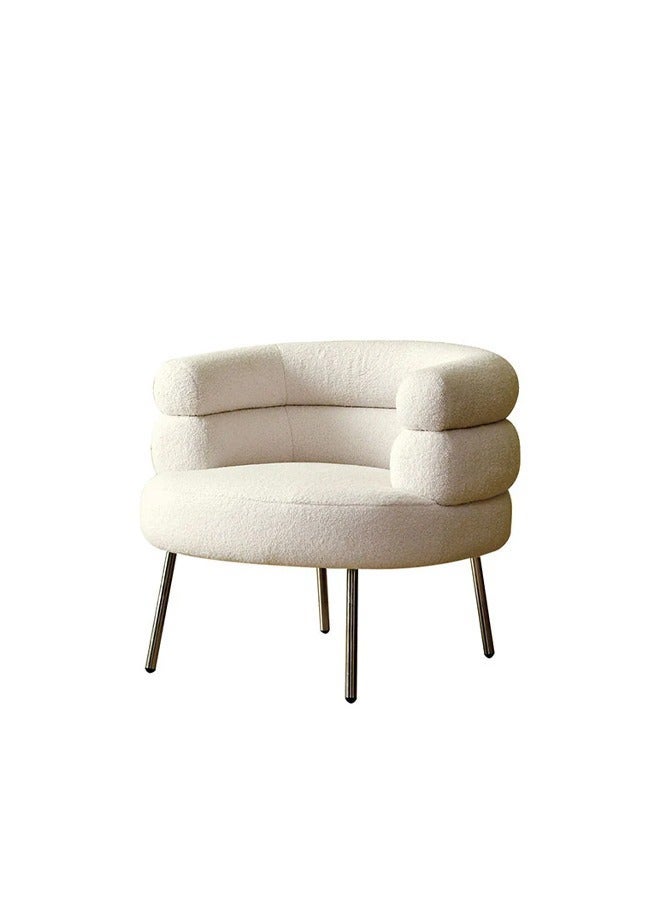 NZONE STORE Modern Boucle Accent Chair with Scandi-Style Legs Biege/Black - Image 5