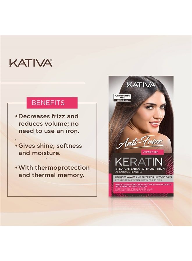 Kativa Anti-Frizz Xtreme Care, Home Use Straightening Treatment, Rebuild Damaged Hair and Straighten Waves and Frizz with Keratin and Cupuaçu, Paraben Free, Cruelty Free, Formaldehyde Free - Image 2