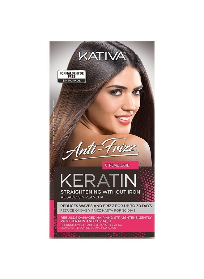 Kativa Anti-Frizz Xtreme Care, Home Use Straightening Treatment, Rebuild Damaged Hair and Straighten Waves and Frizz with Keratin and Cupuaçu, Paraben Free, Cruelty Free, Formaldehyde Free - Image 1