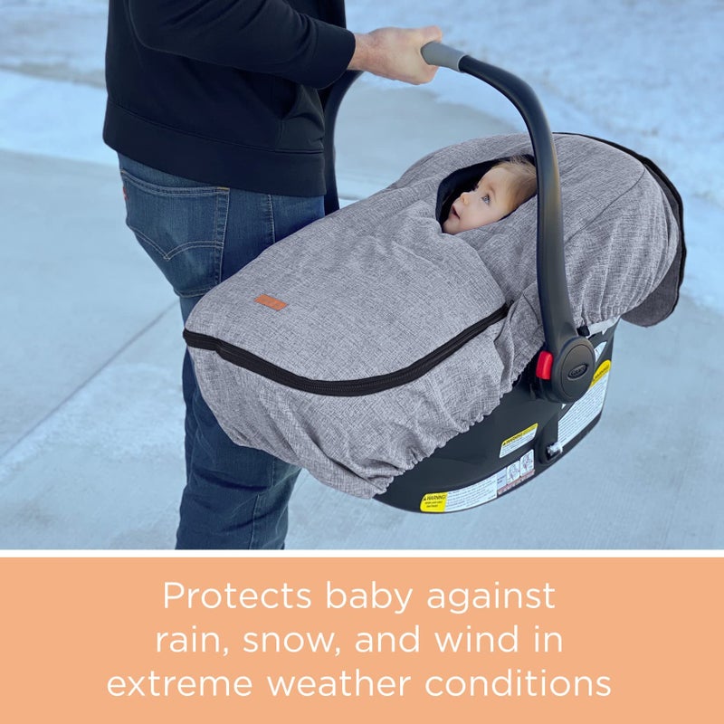 liuliuby Winter Carseat Cover for Baby Carseat | Doona Car Seat Cover Baby Winter | Warm Baby Car Seat Cover | Carseat Covers Baby Boy | Infant Car Seat Cover Winter Baby Essentials (Blue) - Image 2