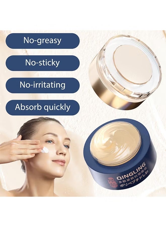 QINGLING Wrinkle Removal Cream, Japanese Qingling Wrinkle Removal Cream, Firming Anti-Aging Cream, Anti Aging Skin Care Firming, Peptide Firming Anti-Wrinkle Cream 50g - Image 2