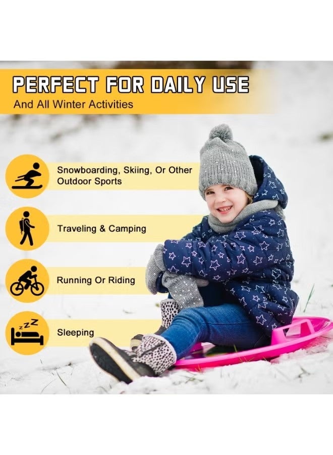 إيليلي طقم ملابس داخلية حرارية للأطفال، بطانة داخلية من الصوف فائق النعومة وخفيف الوزن، ملابس داخلية حرارية للأطفال الصغار، طبقات أساسية للأطفال للتزلج، طقم ملابس داخلية حرارية للأولاد والبنات (130 سم) - Image 2