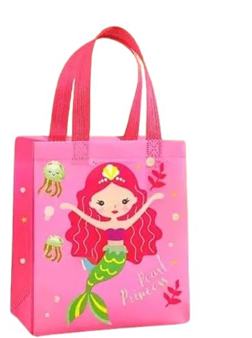 SV Traders Non Woven Fabric Mermaid Theme Bag For Return Gifts Pack Of 12 Pcs Mix Colors(10X9X3.5 Inches) - Image 2