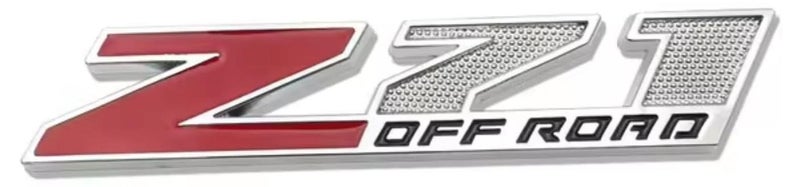 SOLDOUT Car Styling Z71 Offroad Car Grill Badge Car Trunk Emblem Compatible with Chevrolet Chevy Silverado Suburban Tahoe Auto Accessories (Red Silver) - Image 1