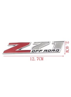بيعتكلها سيارة التصميم Z71 الطرق الوعرة سيارة شواء شارة سيارة جذع شعار متوافق مع شيفروليه تشيفي سيلفرادو سوبربان تاهو اكسسوارات السيارات (الأحمر الفضي)  - Image 2