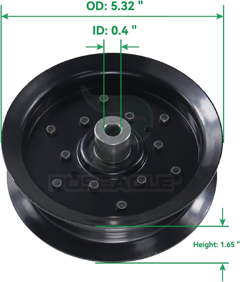 POSEAGLE 532196106 Idler Pulley Replaces 532197379 Idler Pulley, 196106 Idler Pulley Craftsman 197379 for Z254 LGT2654 YTH20K46 YTH22V46 YTH2348 RZ5424 Lawn Decks - Image 3