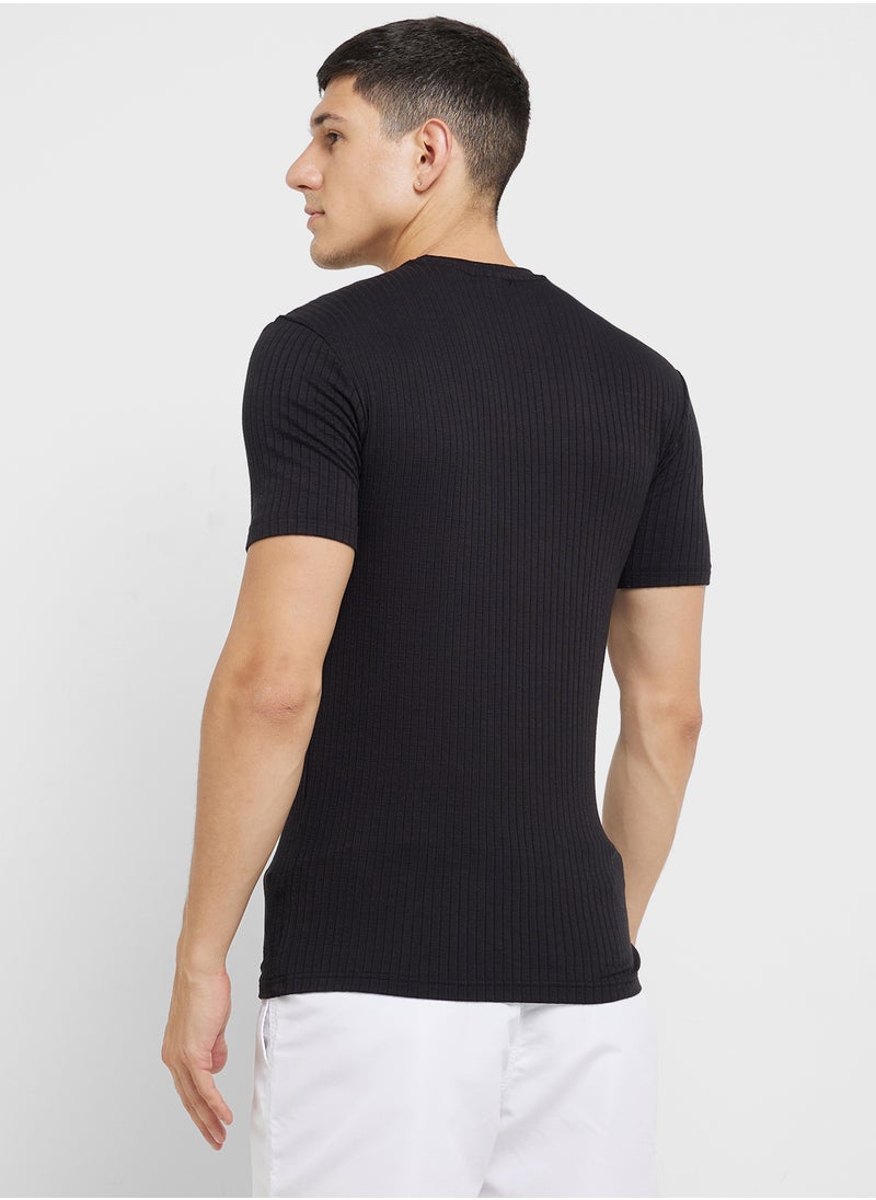 EMPORIO ARMANI Beachwear Logo Crew Neck T-Shirt  - Image 2