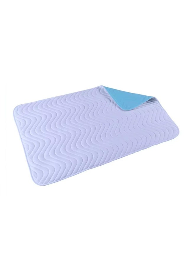 Ultra-Absorbent Multi-Use Mat – Waterproof Baby Changing Pad, Elderly Nursing & Menstruation Mat, Non-Slip, Machine-Washable (Blue, 70x90cm) - Image 1