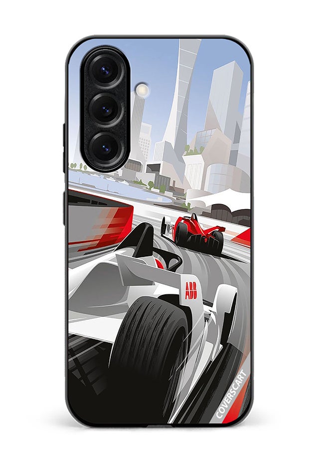 VR CREATIVE Protective Case Cover For Samsung Galaxy S25 Plus F1 Car Racing Design Multicolour