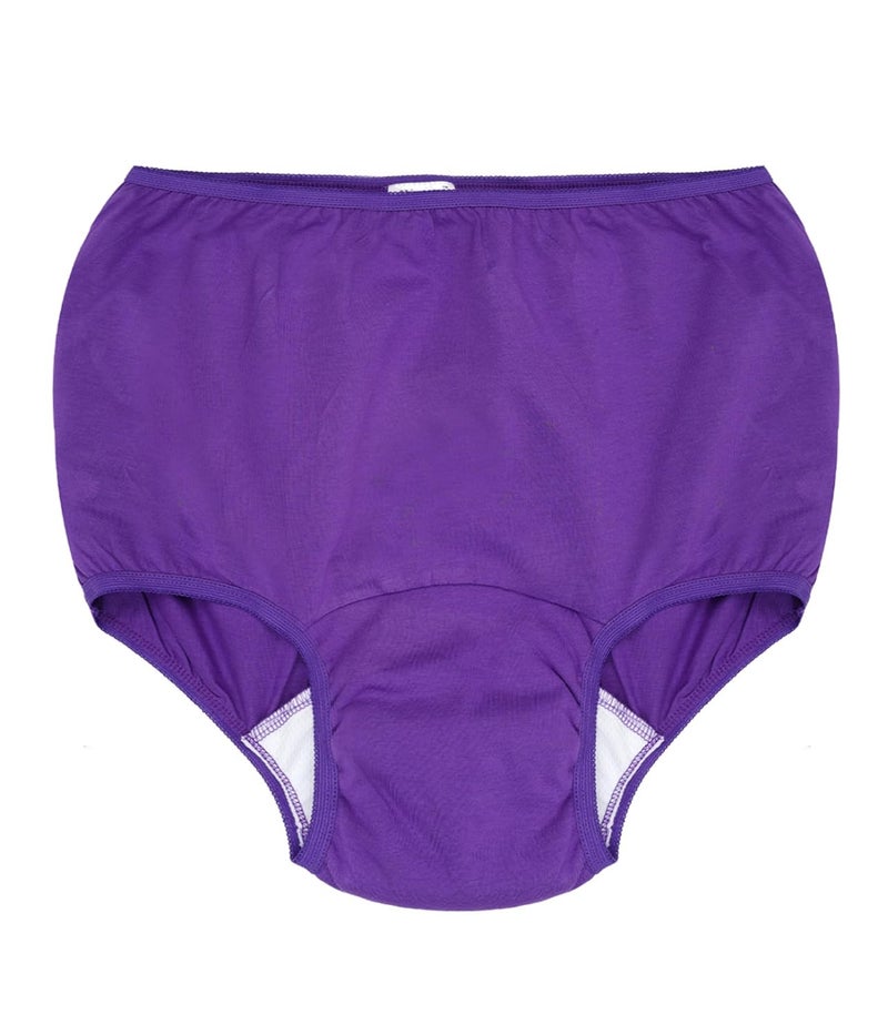 Wemyc Incontinence Underwear For Women I Washable & Reusable I For Medium Leaks I Adult Diaper I Bedwetting Panty I Colour Raspberry & Purple (L) - Image 2