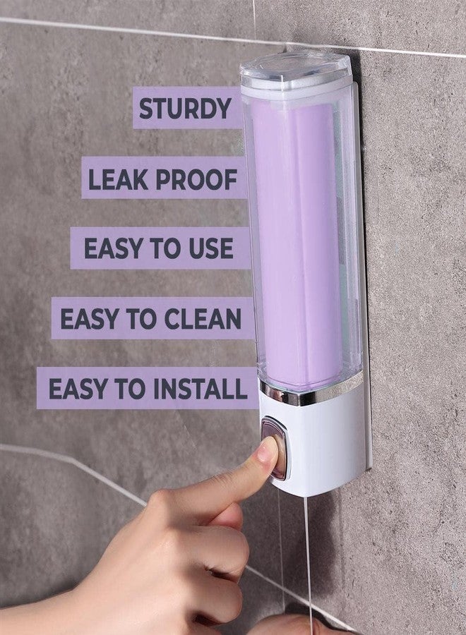Kuber Industries Manual Shampoo & Soap Dispenser | Wall Mounted | Soap Dispenser for Kitchen & Bathroom | Refillable, Lightweight & Durable | Easy to Clean |Purple (Pack of 1) - Image 5