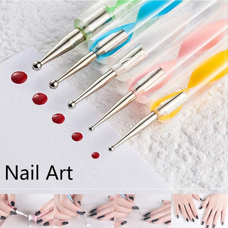 SCHUBERT Dotting Tools Set with Mandala Dotting Stencils for Painting Rocks Drawing Drafting Kids Crafts & Nail Art (17 Pcs Mandala Set, Multicolor) - Image 4