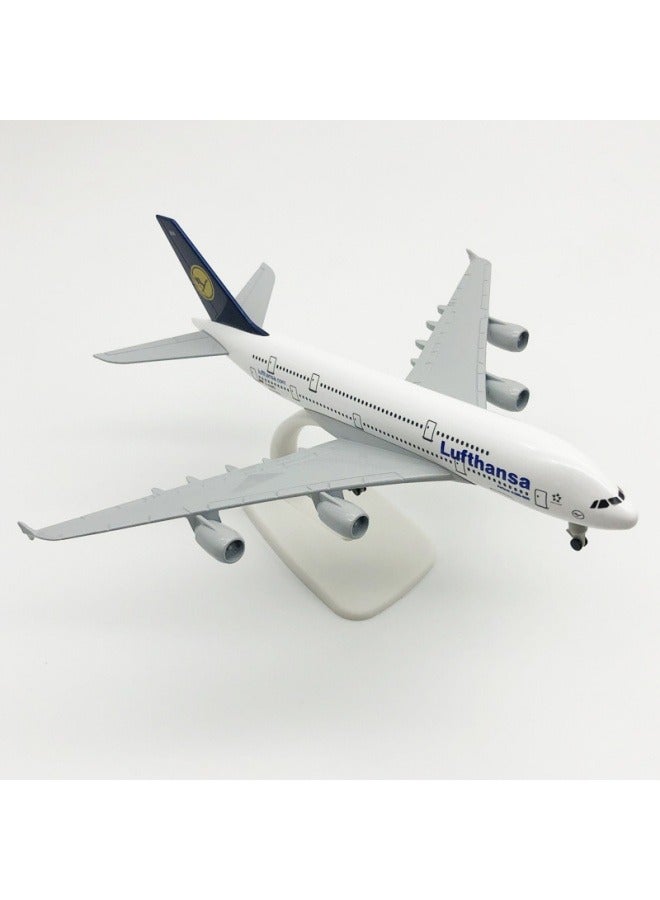 20cm Alloy Airplane Display Model 1:200 Scale German Lufthansa A380 Aircraft Collection Model Ornaments - Image 2